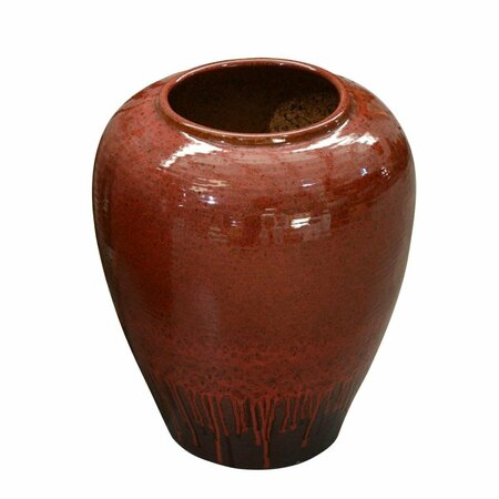 AFD HOME 15 dia. x 19.5 in. Adobe Vase, Red - Small 12005610